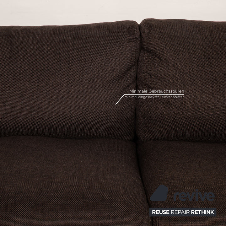 Bolia Sepia Stoff Sofa Dunkelbraun Dreisitzer Couch