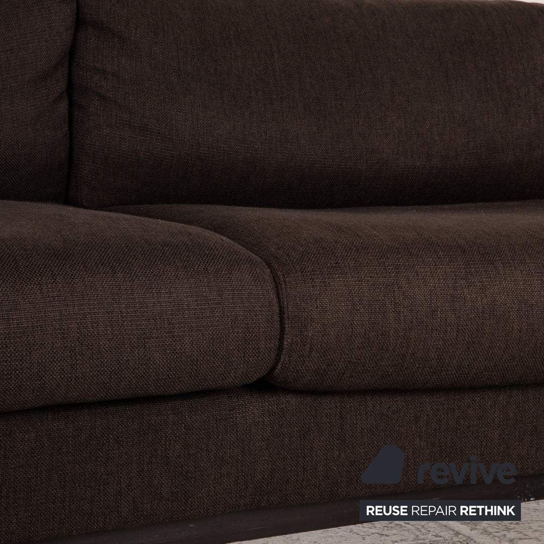 Bolia Sepia Stoff Sofa Dunkelbraun Dreisitzer Couch
