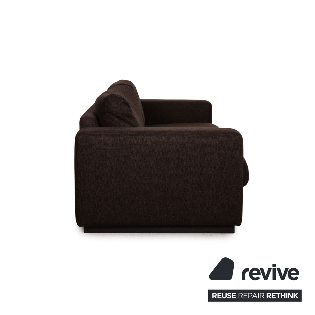 Bolia Sepia Stoff Sofa Dunkelbraun Dreisitzer Couch