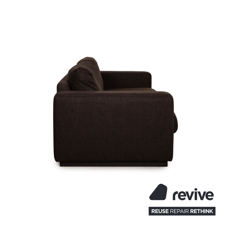 Bolia Sepia Stoff Sofa Dunkelbraun Dreisitzer Couch
