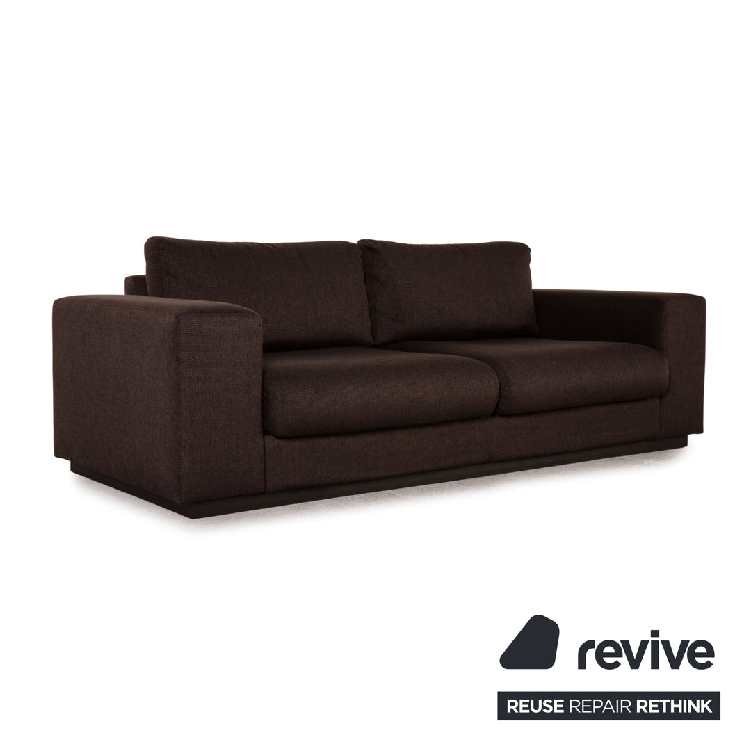 Bolia Sepia Stoff Sofa Dunkelbraun Zweisitzer Couch