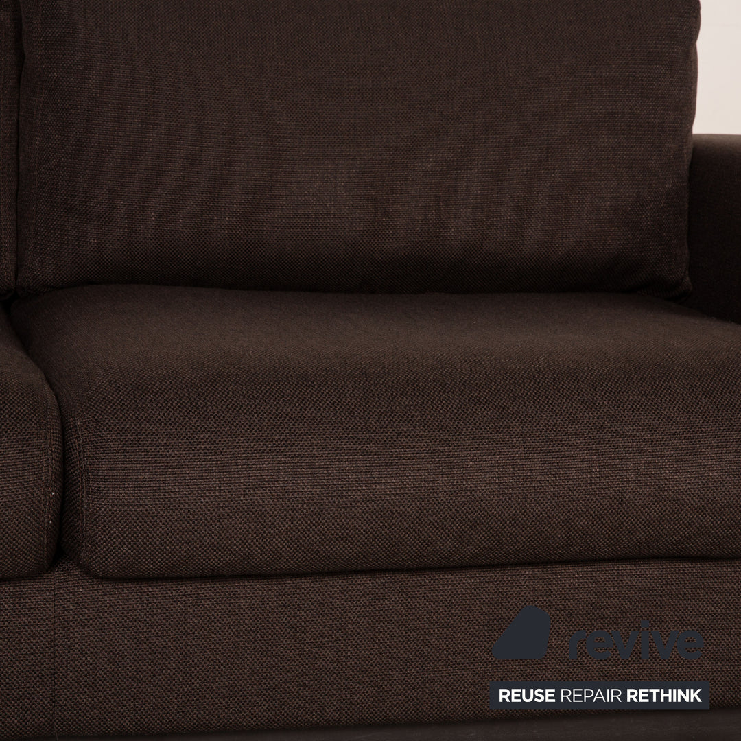 Bolia Sepia Stoff Sofa Dunkelbraun Zweisitzer Couch