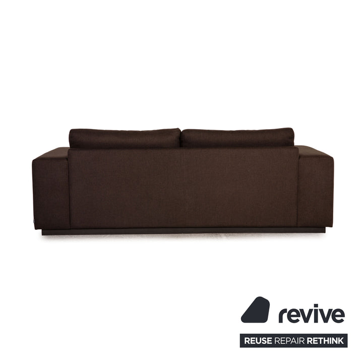 Bolia Sepia Stoff Sofa Garnitur Dunkelbraun Zweisitzer Hocker