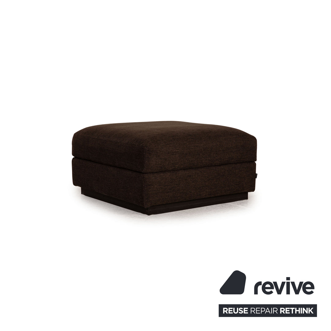 Bolia Sepia Stoff Sofa Garnitur Dunkelbraun Zweisitzer Hocker