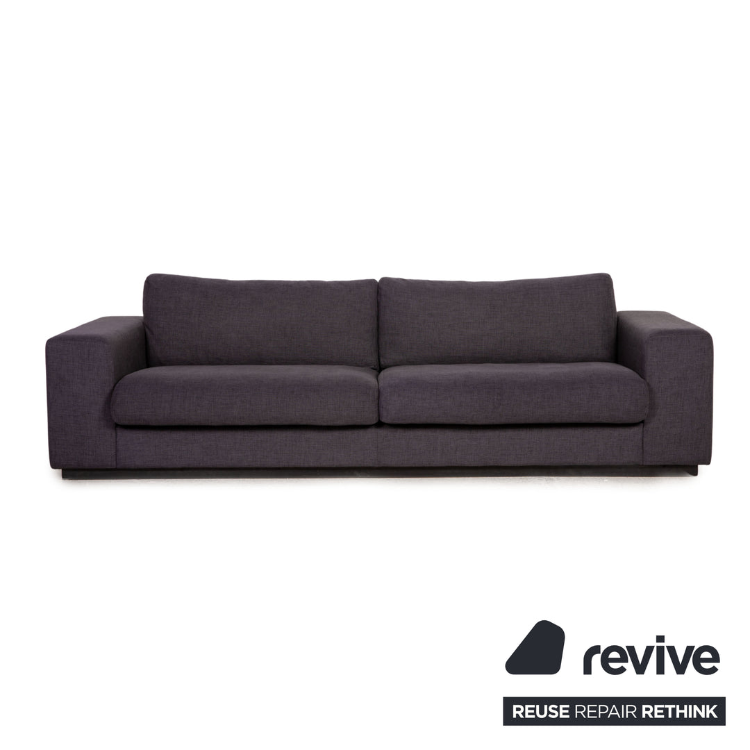 Bolia Sepia Stoff Sofa Garnitur Grau Dreisitzer Hocker