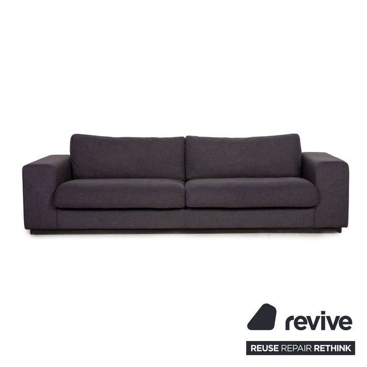 Bolia Sepia Stoff Sofa Garnitur Grau Dreisitzer Hocker