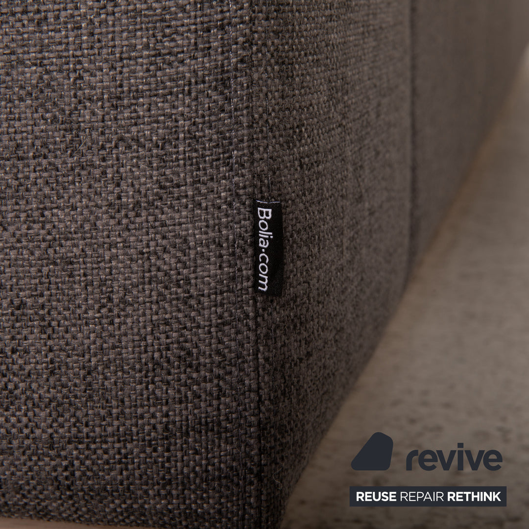 Bolia Sepia Stoff Sofa Grau Dreisitzer Couch