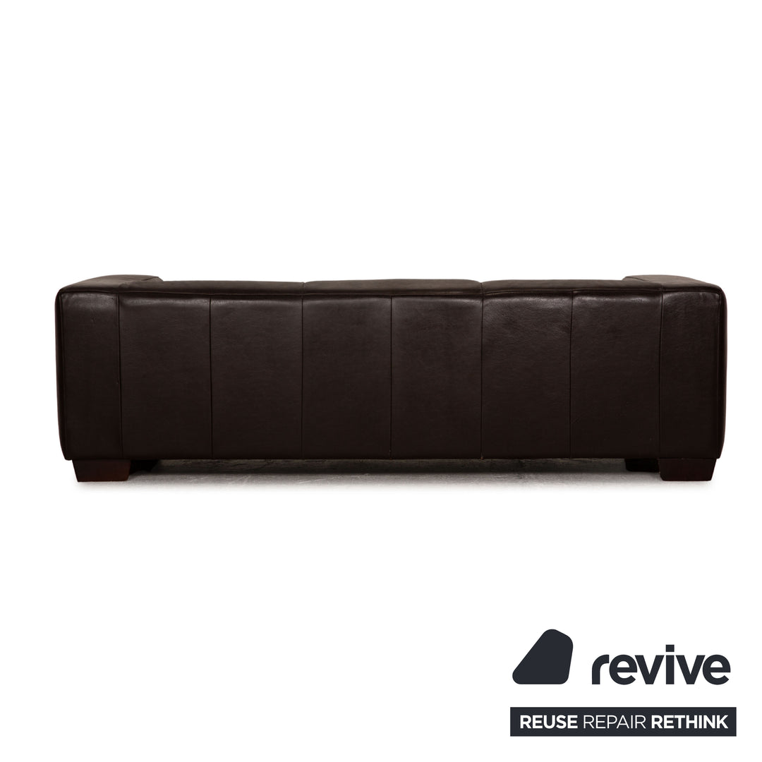 Bolia Sevilla Leder Sofa Dunkelbraun Dreisitzer Couch