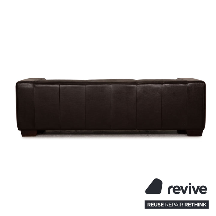 Bolia Sevilla Leder Sofa Dunkelbraun Dreisitzer Couch