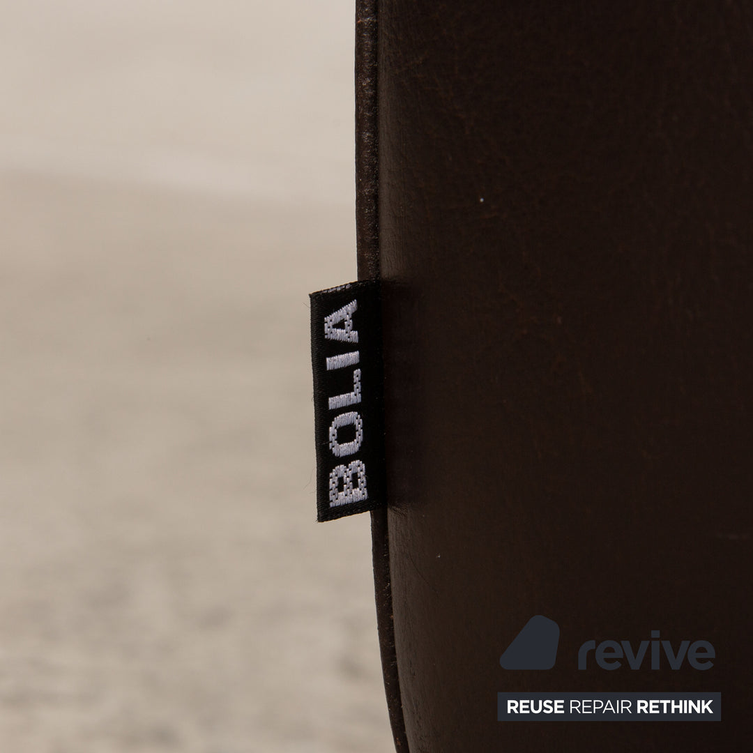 Bolia Sevilla Leder Sofa Dunkelbraun Dreisitzer Couch