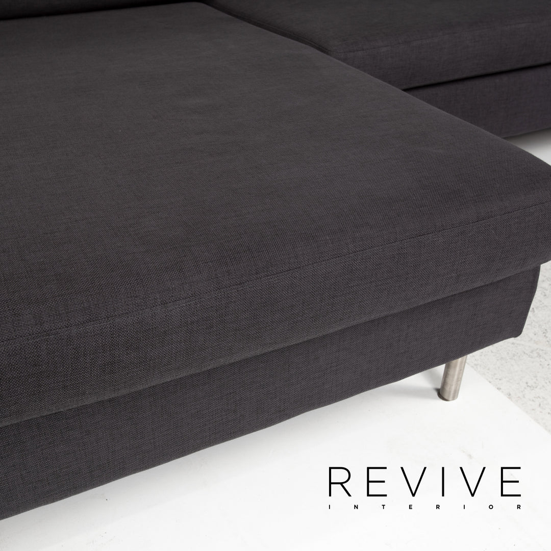 Bolia Stoff Ecksofa Anthrazit Grau Sofa Couch #13366