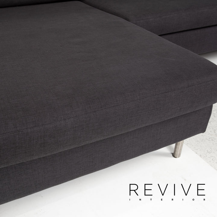 Bolia Stoff Ecksofa Anthrazit Grau Sofa Couch #13366