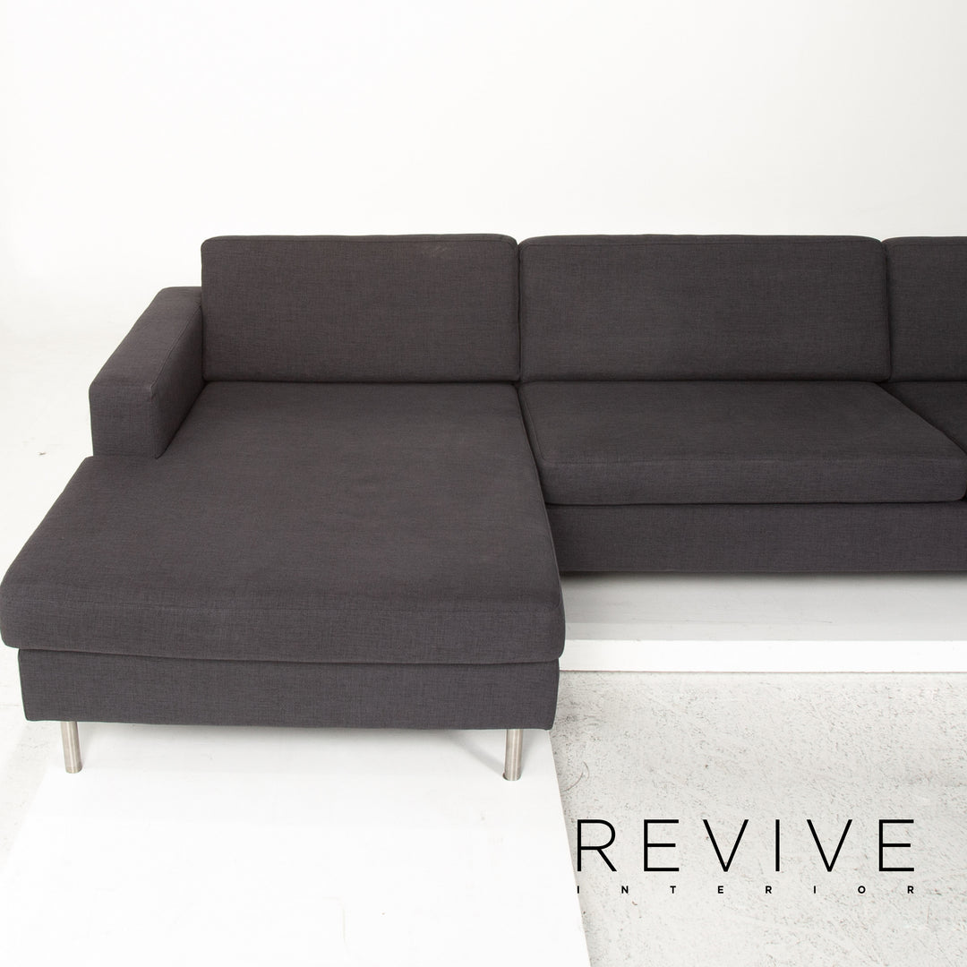 Bolia Stoff Ecksofa Anthrazit Grau Sofa Couch #13366