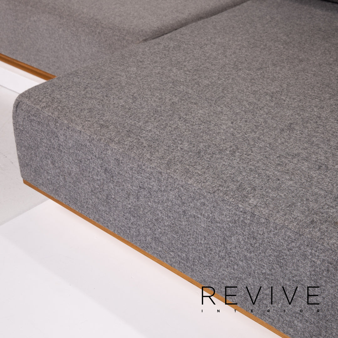 Bolia Stoff Ecksofa Grau Filz Sofa Couch #13892