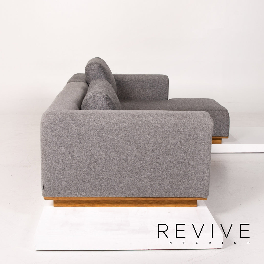 Bolia Stoff Ecksofa Grau Filz Sofa Couch #13892
