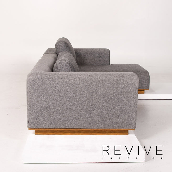 Bolia Stoff Ecksofa Grau Filz Sofa Couch #13892
