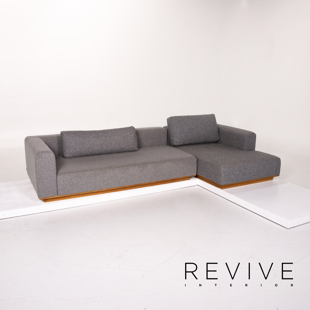 Bolia Stoff Ecksofa Grau Filz Sofa Couch #13892