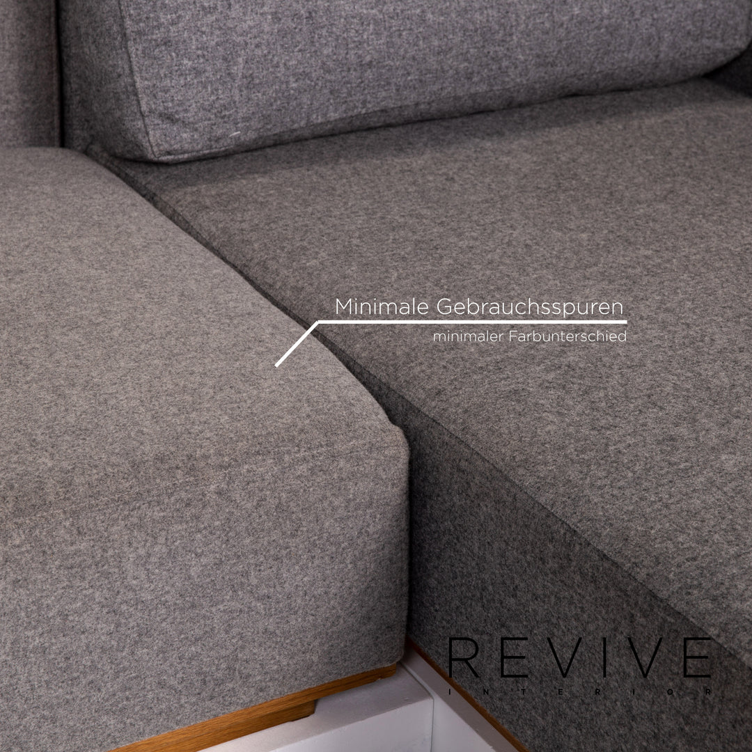 Bolia Stoff Ecksofa Grau Filz Sofa Couch #13892