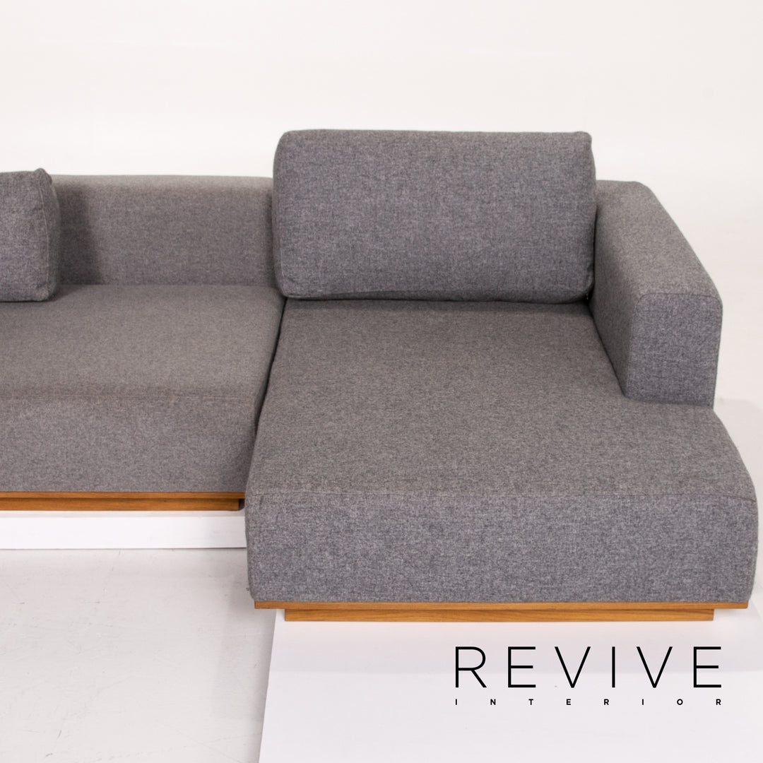 Bolia Stoff Ecksofa Grau Filz Sofa Couch #13892