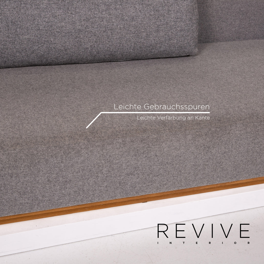 Bolia Stoff Ecksofa Grau Filz Sofa Couch #13892