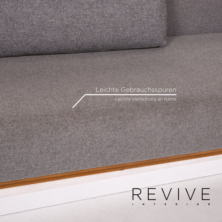 Bolia Stoff Ecksofa Grau Filz Sofa Couch #13892