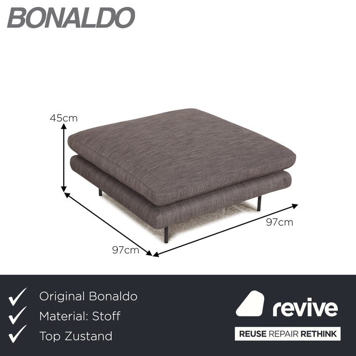 Bonaldo Lars Stoff Hocker Grau