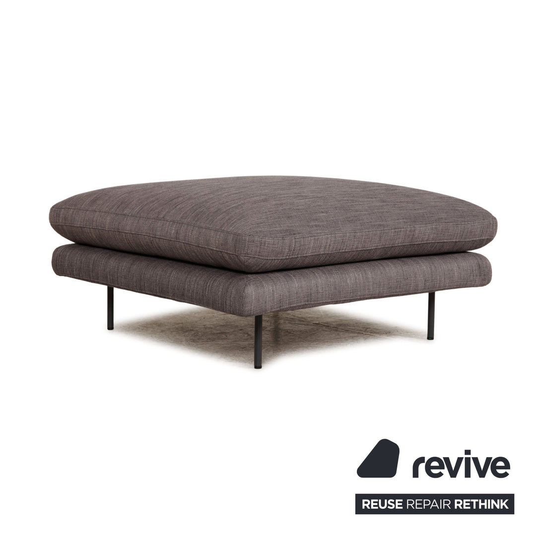 Bonaldo Lars Stoff Sofa Garnitur Grau Zweisitzer Hocker Couch inkl. Kissen