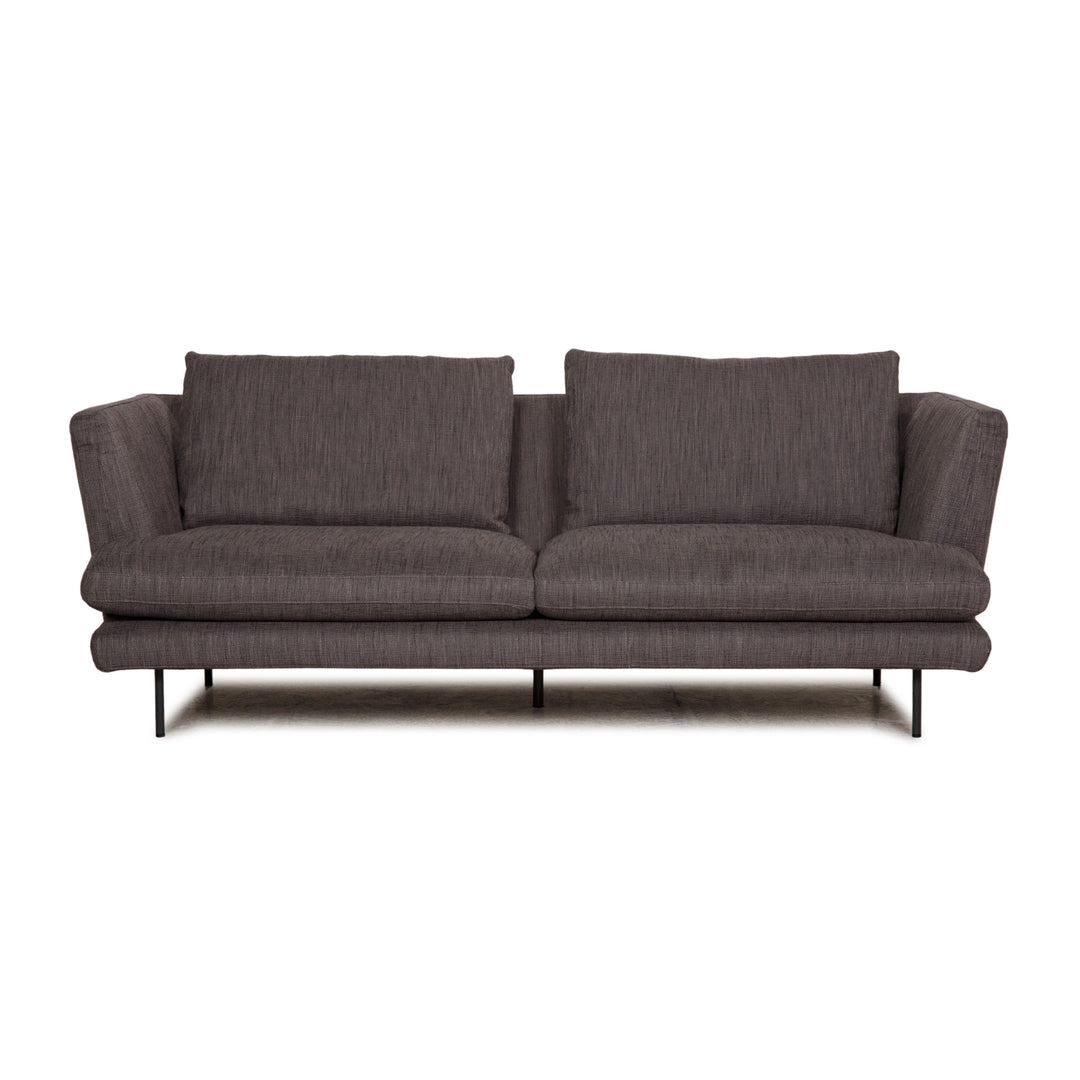 Bonaldo Lars Stoff Sofa Grau Zweisitzer Couch inkl. Kissen