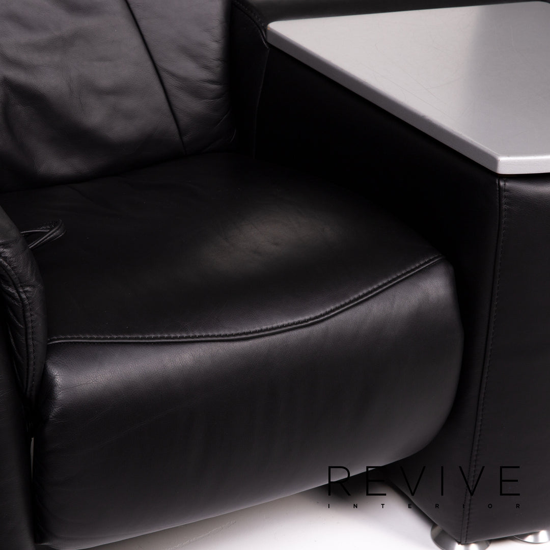 BPW by himolla Leder Sofa Schwarz Zweisitzer Funktion Relaxfunktion Heimkino Couch #14120