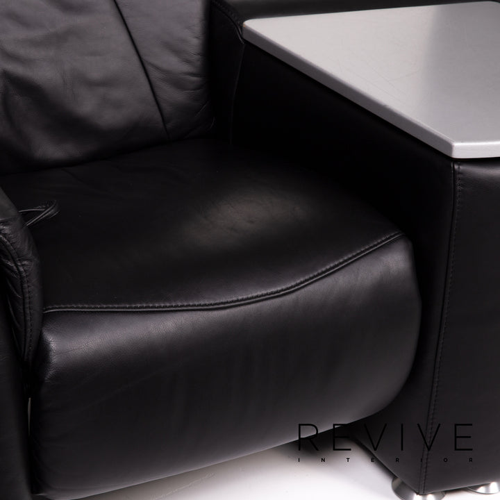 BPW by himolla Leder Sofa Schwarz Zweisitzer Funktion Relaxfunktion Heimkino Couch #14120