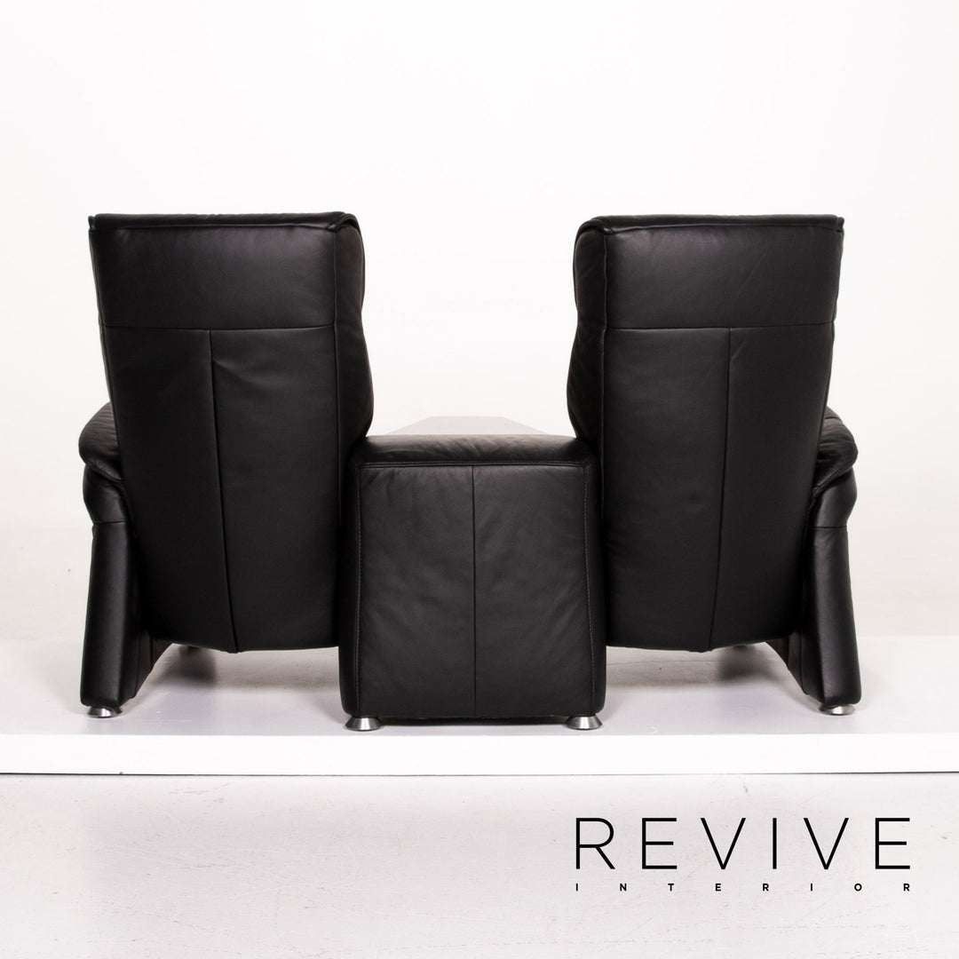 BPW by himolla Leder Sofa Schwarz Zweisitzer Funktion Relaxfunktion Heimkino Couch #14120