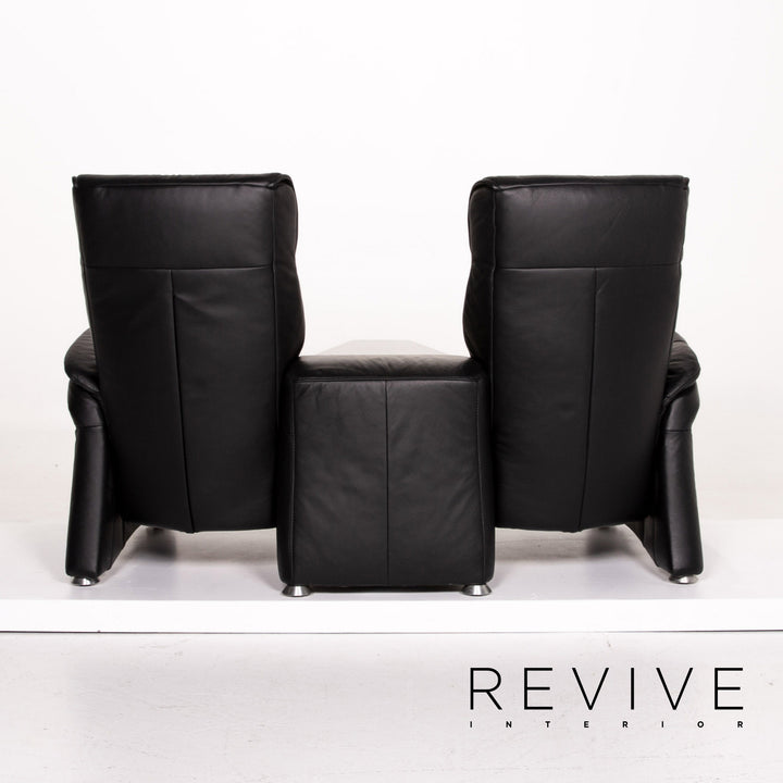 BPW by himolla Leder Sofa Schwarz Zweisitzer Funktion Relaxfunktion Heimkino Couch #14120