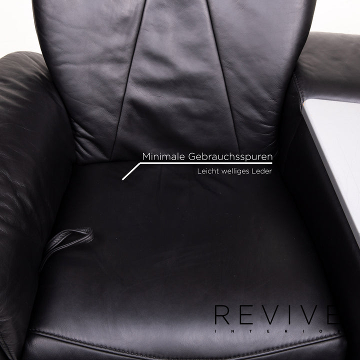 BPW by himolla Leder Sofa Schwarz Zweisitzer Funktion Relaxfunktion Heimkino Couch #14120