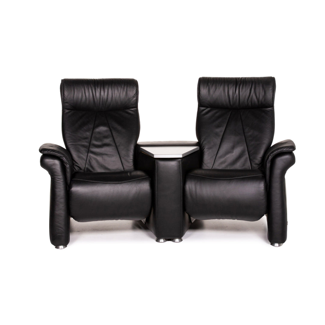 BPW by himolla Leder Sofa Schwarz Zweisitzer Funktion Relaxfunktion Heimkino Couch #14120