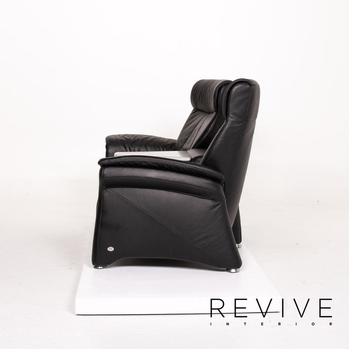 BPW by himolla Leder Sofa Schwarz Zweisitzer Funktion Relaxfunktion Heimkino Couch #14120