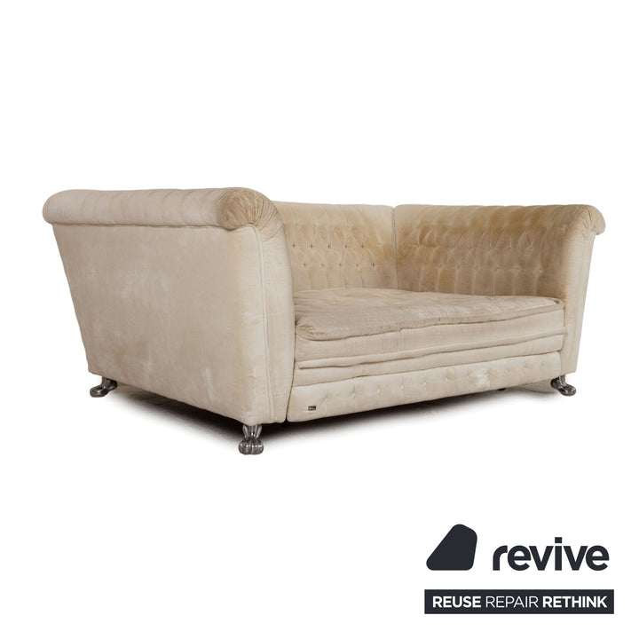 Bretz Chelsea Stoff Dreisitzer Creme Sofa Couch Schlafsofa Funktion