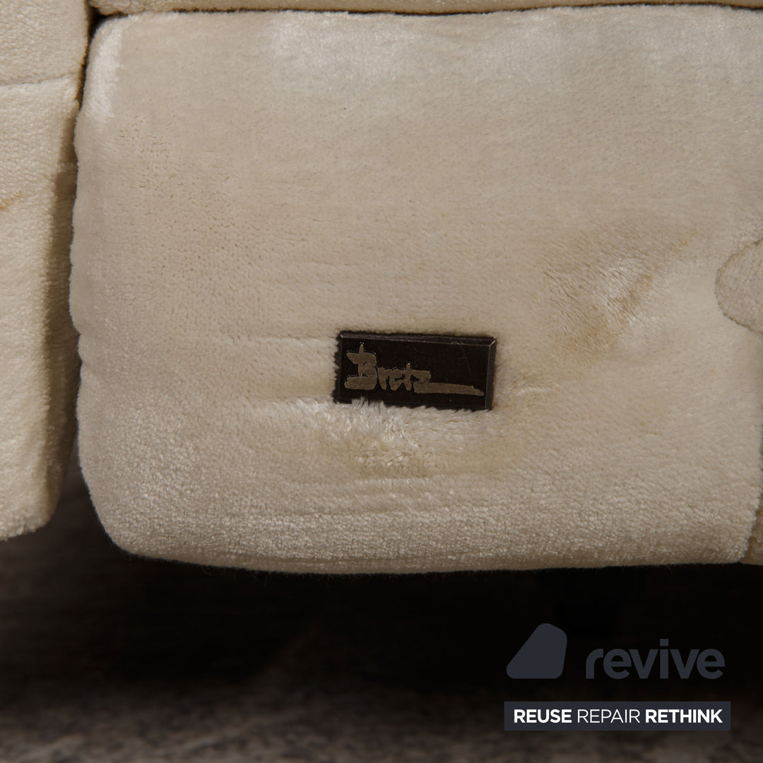 Bretz Chelsea Stoff Dreisitzer Creme Sofa Couch Schlafsofa Funktion
