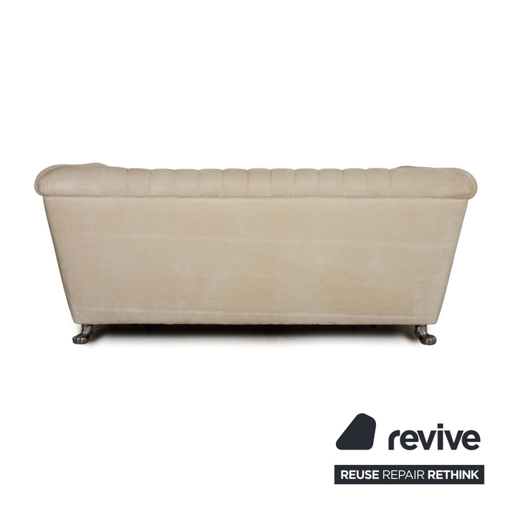 Bretz Chelsea Stoff Dreisitzer Creme Sofa Couch Schlafsofa Funktion