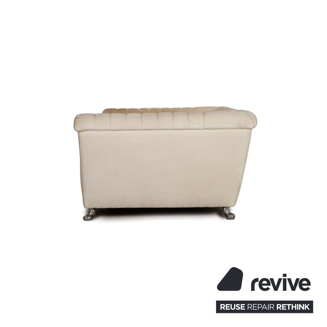 Bretz Chelsea Stoff Dreisitzer Creme Sofa Couch Schlafsofa Funktion