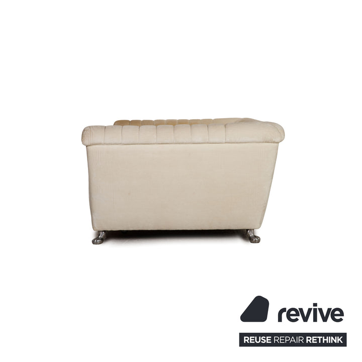 Bretz Chelsea Stoff Dreisitzer Creme Sofa Couch Schlafsofa Funktion