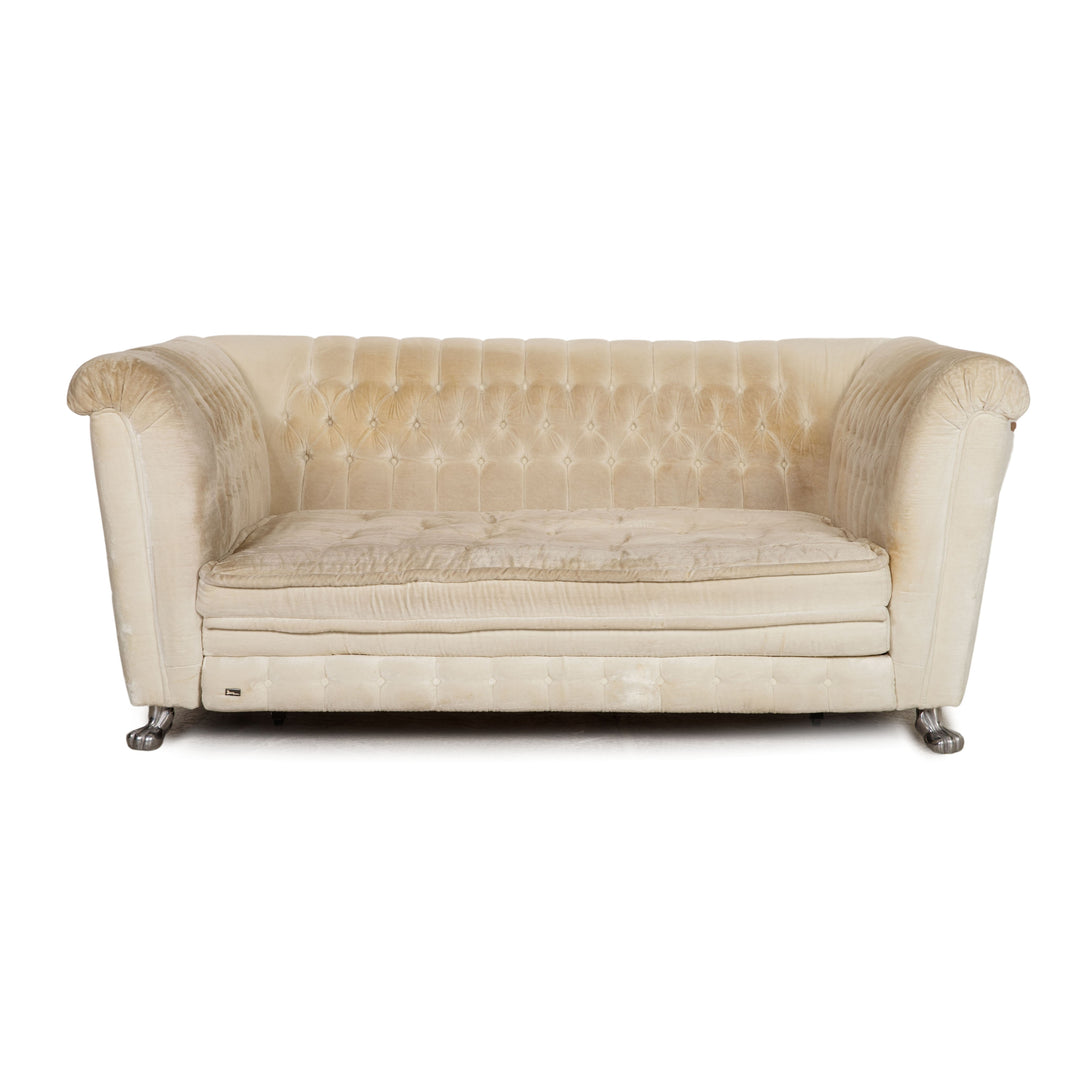 Bretz Chelsea Stoff Dreisitzer Creme Sofa Couch Schlafsofa Funktion