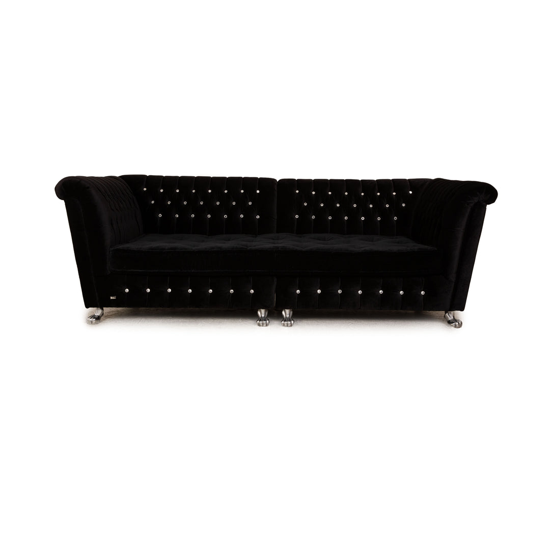 Bretz Chelsea Stoff Dreisitzer Schwarz Sofa Couch