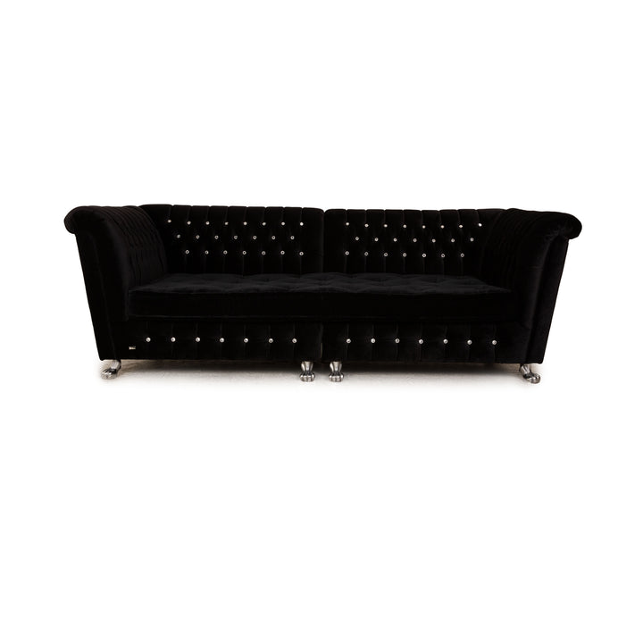Bretz Chelsea Stoff Dreisitzer Schwarz Sofa Couch