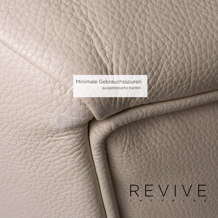 Bretz Cloud 7 Leder Ecksofa Creme Couch