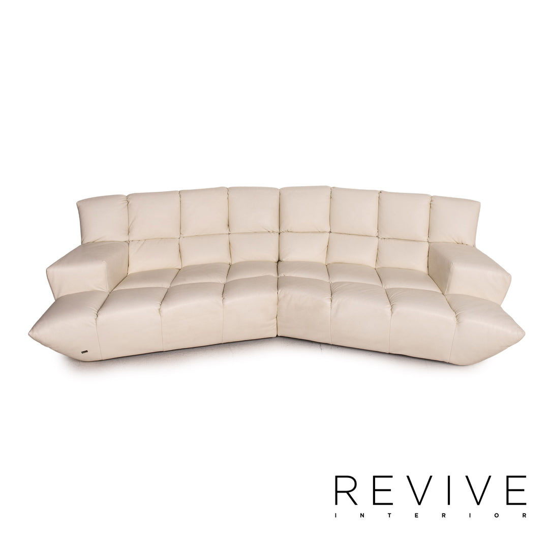 Bretz Cloud 7 Leder Ecksofa Creme Couch