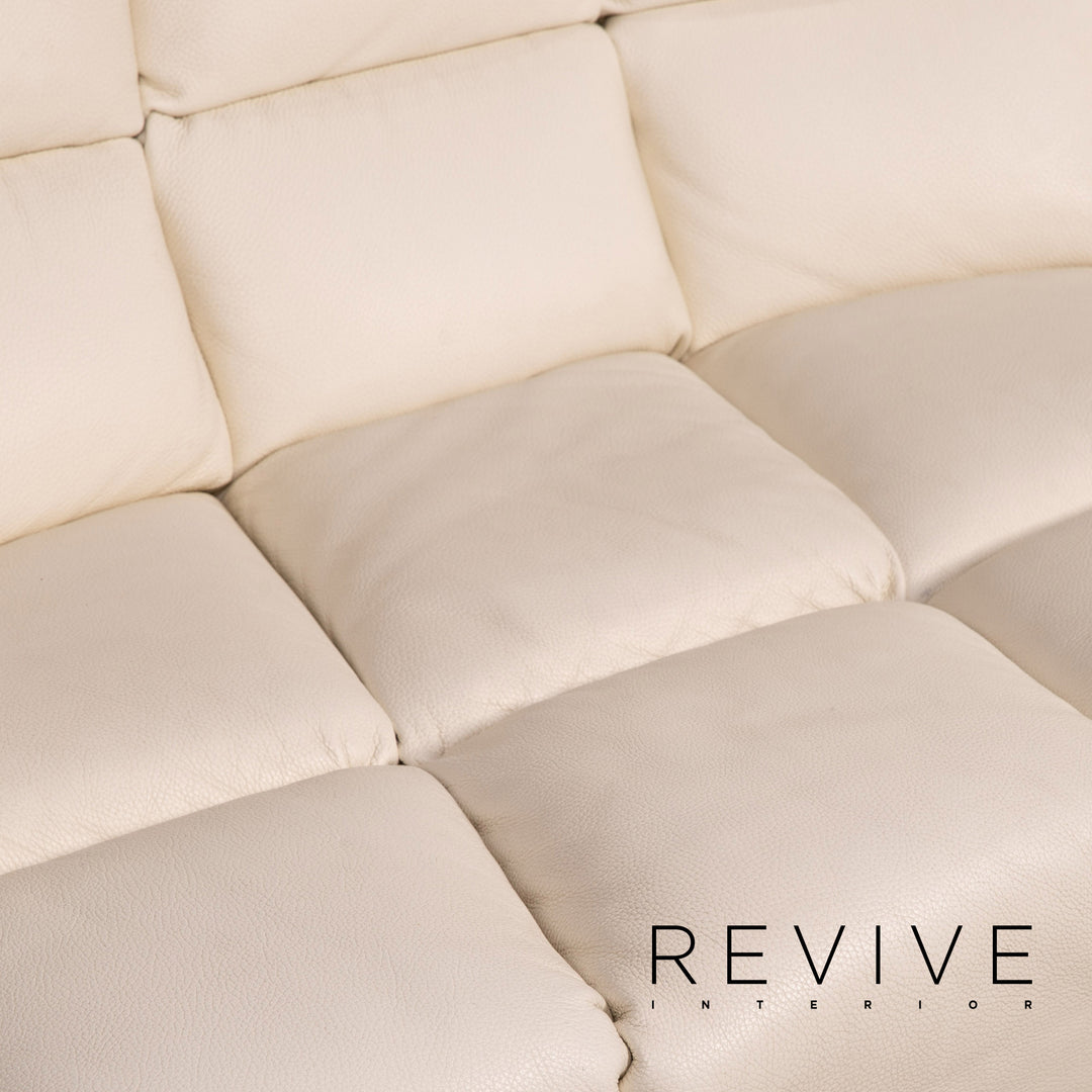 Bretz Cloud 7 Leder Ecksofa Creme Couch