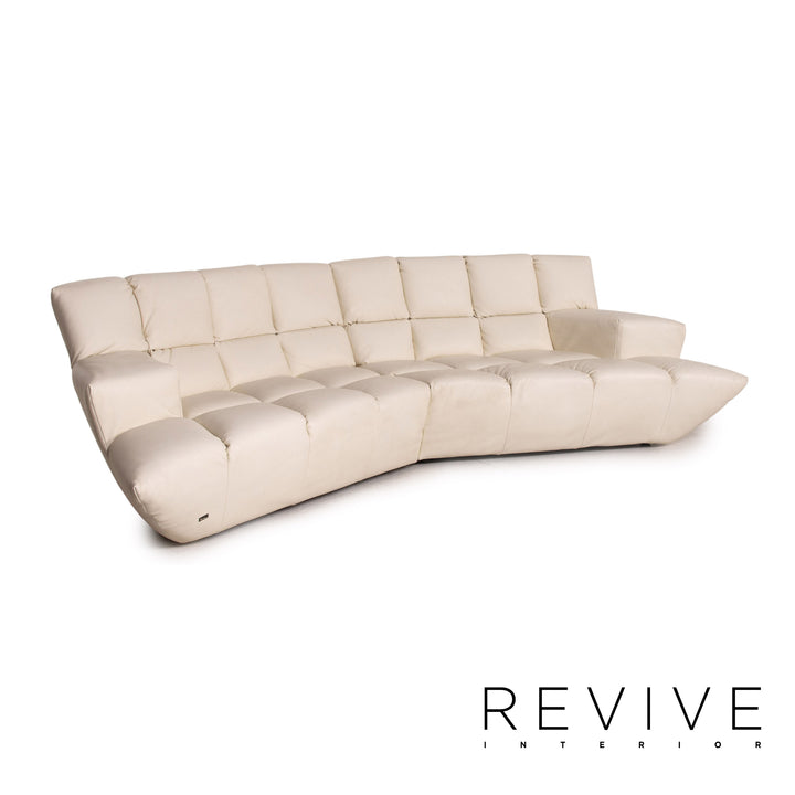 Bretz Cloud 7 Leder Ecksofa Creme Couch