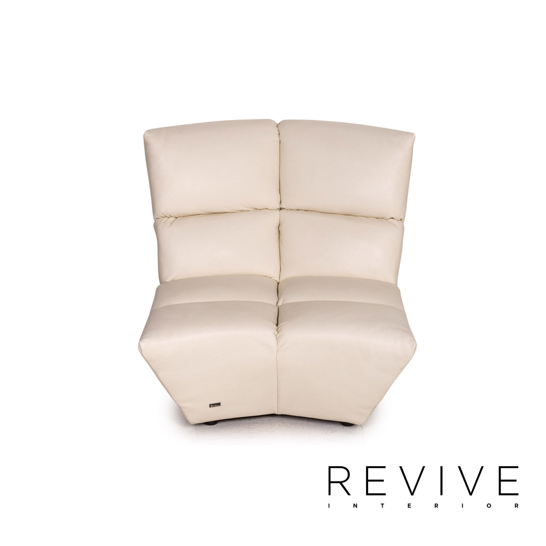 Bretz Cloud 7 Leder Sofa Garnitur Creme 1x Ecksofa 1x Sessel