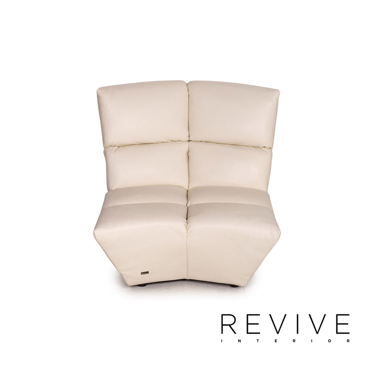 Bretz Cloud 7 Leder Sofa Garnitur Creme 1x Ecksofa 1x Sessel