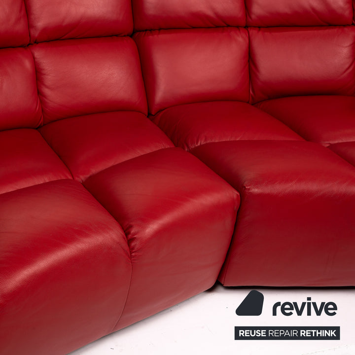 Bretz Cloud 7 Leder Sofa Rot Zweisitzer Couch #15321